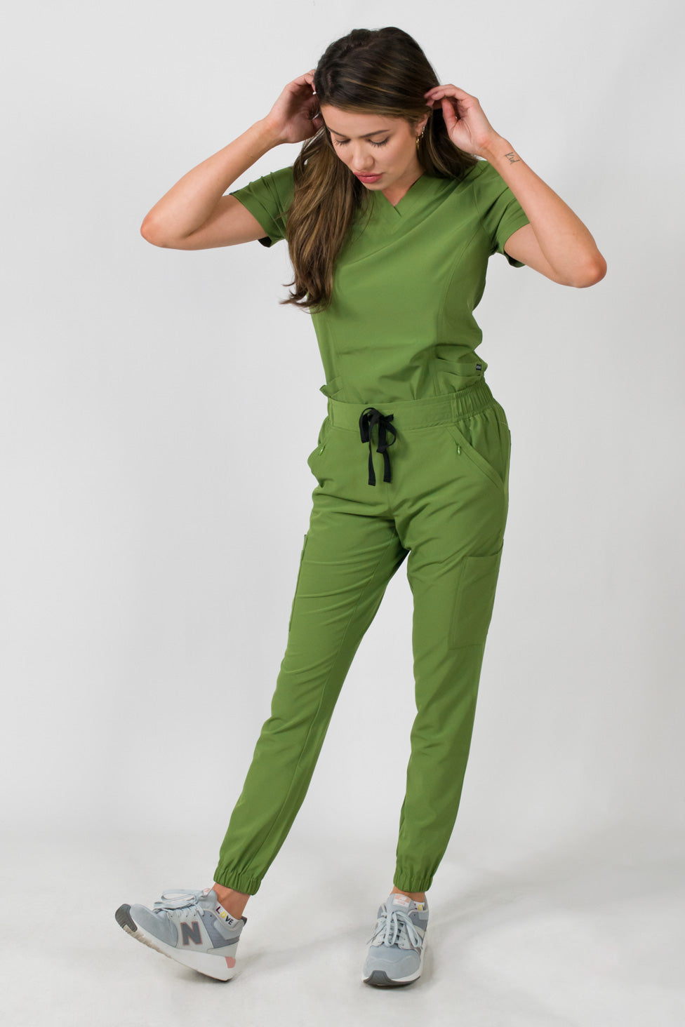 Olivia | Women's 4 Pocket Top Gathered Jogger Pant Set