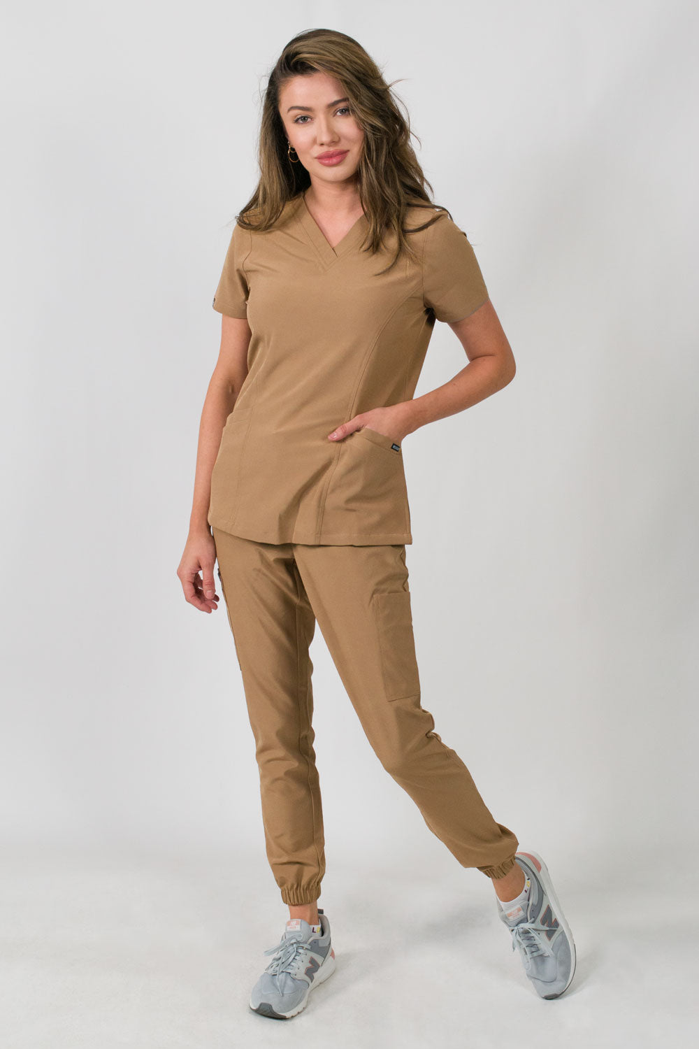 Olivia | Women's 4 Pocket Top Gathered Jogger Pant Set