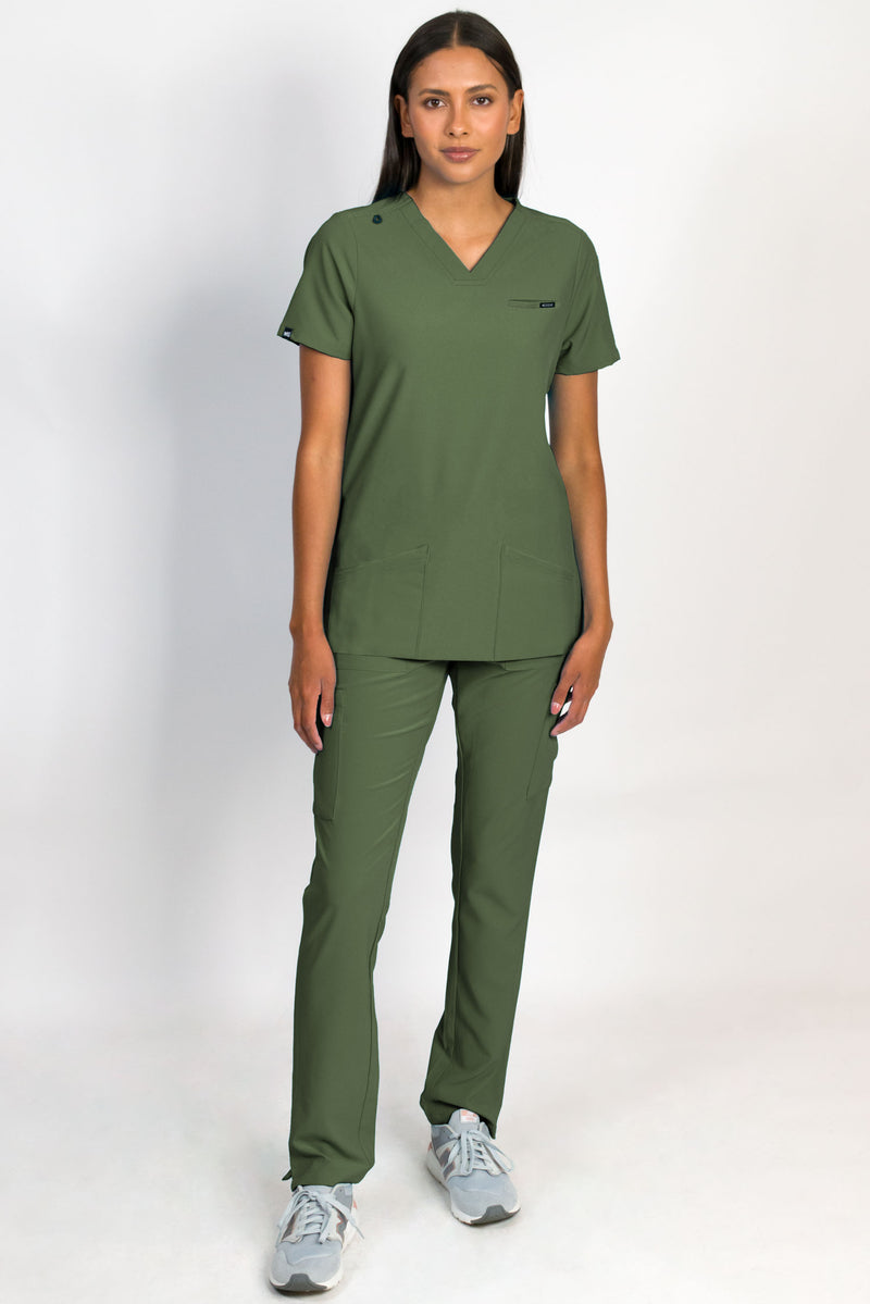 Liliana | Women's 4 Pocket Top slim straight leg pant set