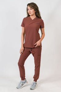 Aurora | Women's Scrubs Set with One Pocket V-Neck Top and Jogger Pants