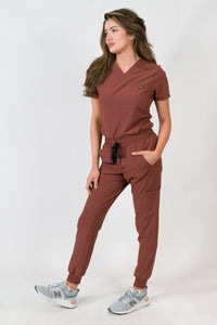 Aurora | Women's Scrubs Set with One Pocket V-Neck Top and Jogger Pants