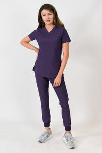 Aurora | Women's Scrubs Set with One Pocket V-Neck Top and Jogger Pants