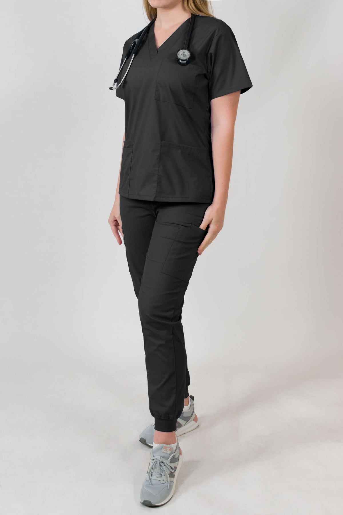 Isabella | Women's Multi Pocket V-Neck Top and Jogger Pants Set | Clearance Item