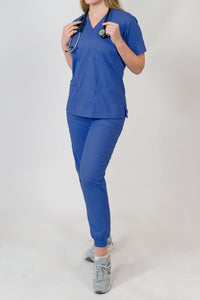 Isabella | Women's Multi Pocket V-Neck Top and Jogger Pants Set | Clearance Item