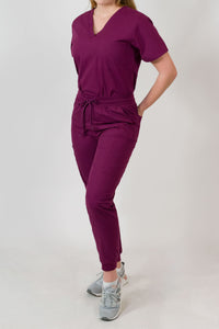 Isabella | Women's Multi Pocket V-Neck Top and Jogger Pants Set | Clearance Item