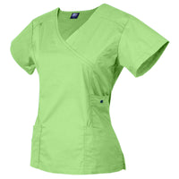 Raina | Limited Edition Women's Mock Wrap Snap Pockets Scrubs Set | Cool Colors | Clearance Item